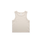 ORGANIC RIB CROP TANK BLACK XS